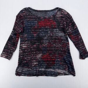 Nally & Millie Women's Multicolor Open Knit Lightweight Sweater Size L